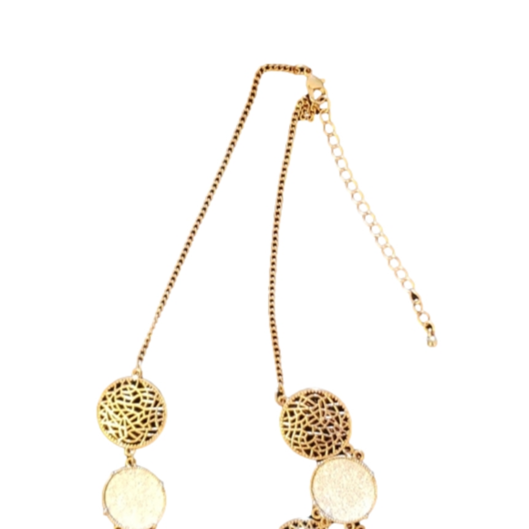 ROSE GOLD & PEWTER COLOR NECKLACE - Picture 3 of 3